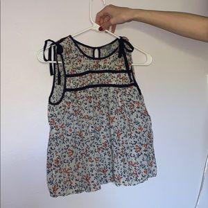 White floral tank top